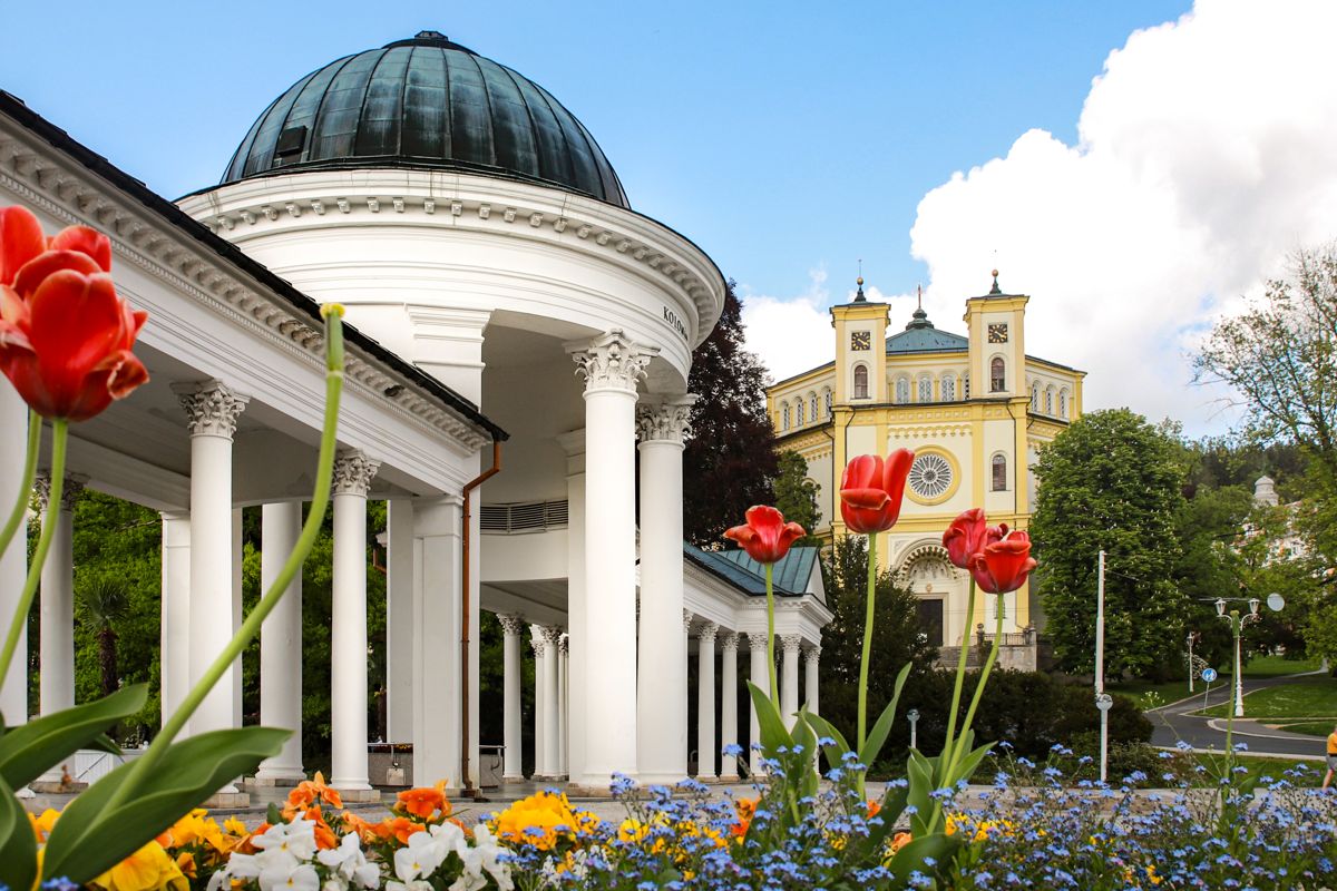 Kurpark in Marienbad, Tschechien